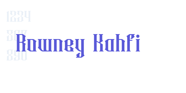 Rowney Kahfi font free