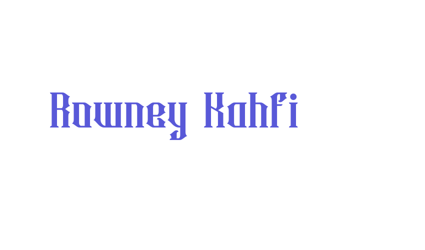 Rowney Kahfi Font Download