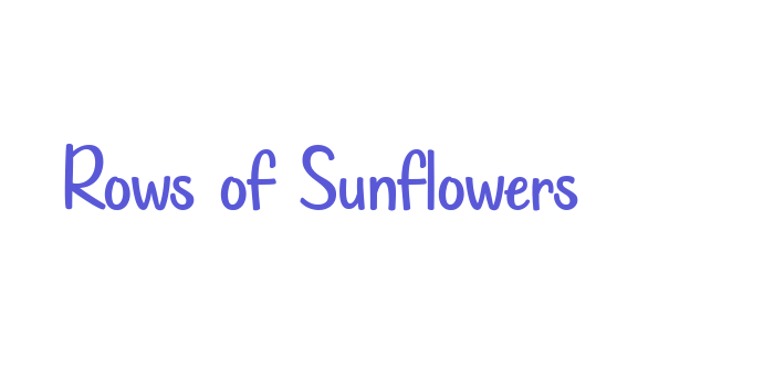 Rows of Sunflowers Font Download