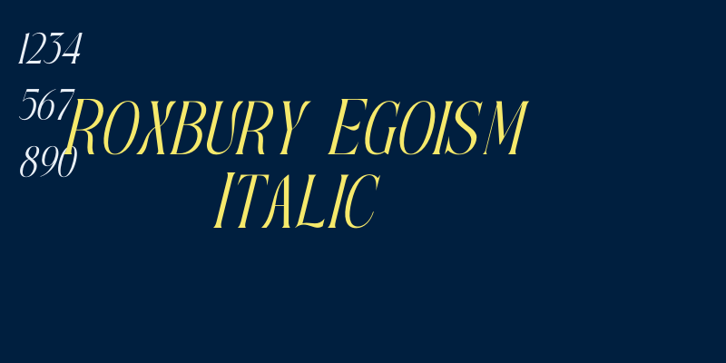 Roxbury Egoism Italic