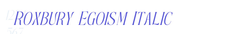 Roxbury Egoism Italic font