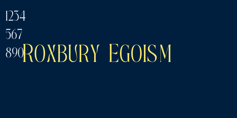 Roxbury Egoism