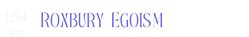 Roxbury Egoism font