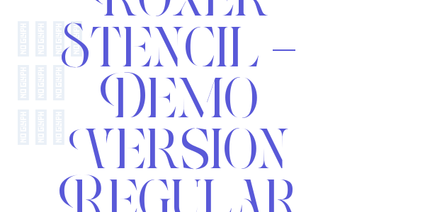 Roxer Stencil – Demo Version Regular font free