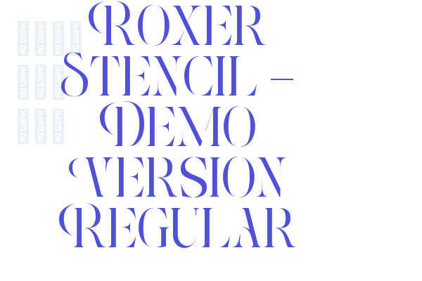 Roxer Stencil – Demo Version Regular