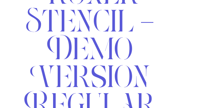 Roxer Stencil – Demo Version Regular Font