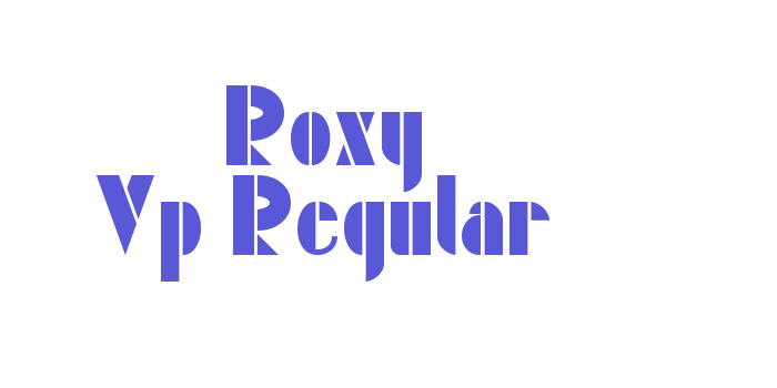 Roxy Vp-Regular Font Download