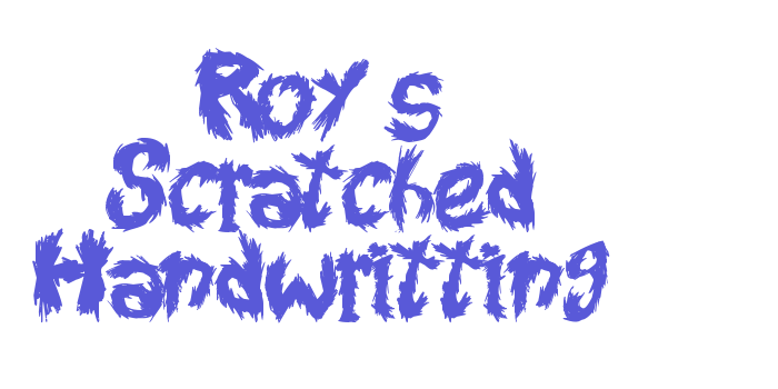 Roy’s Scratched Handwritting Font Download