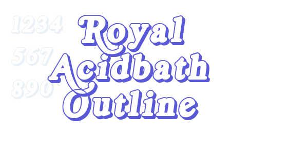 Royal Acidbath Outline font free