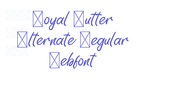 Royal Butter Alternate Regular Webfont font free