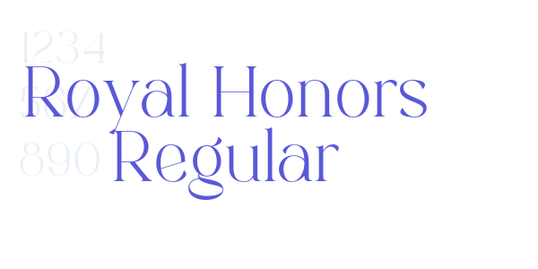 Royal Honors Regular font free