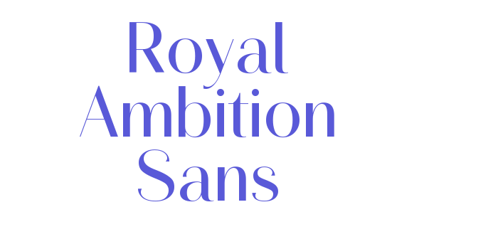 Royal Ambition Sans Font