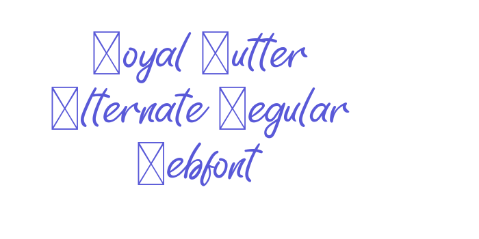 Royal Butter Alternate Regular Webfont Font Download