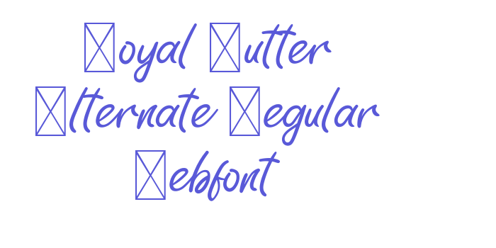 Royal Butter Alternate Regular Webfont Font