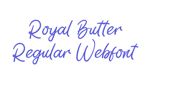 Royal Butter Regular Webfont Font