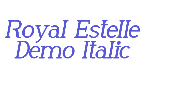 Royal Estelle Demo Italic Font Download