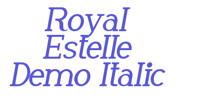 Royal Estelle Demo Italic Font