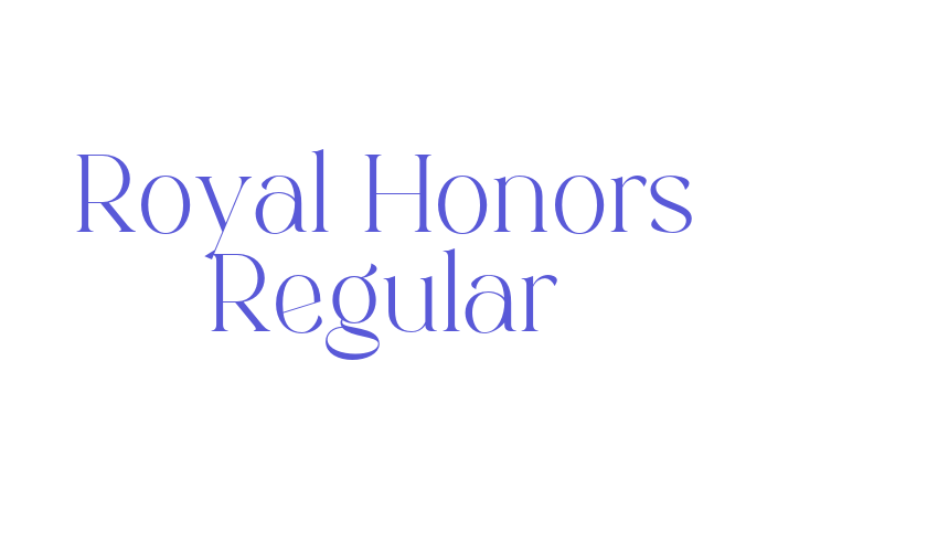 Royal Honors Regular Font