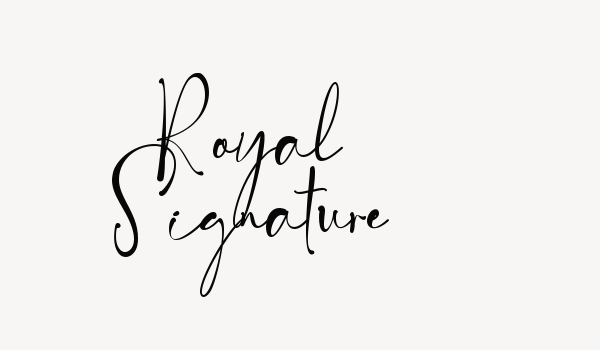 Royal Signature Font