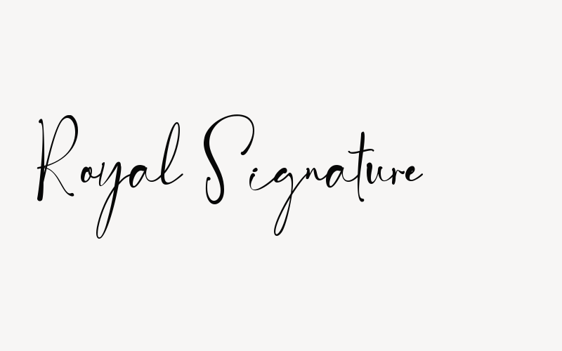 Royal Signature Font