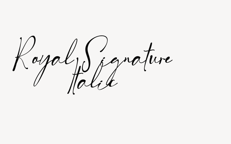 Royal Signature Italic Font