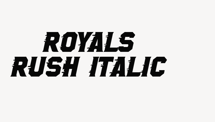 Royals Rush Italic font download