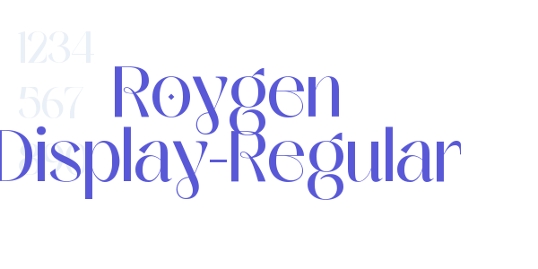 Roygen Display-Regular font free