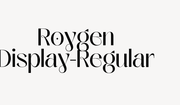 Roygen Display-Regular Font