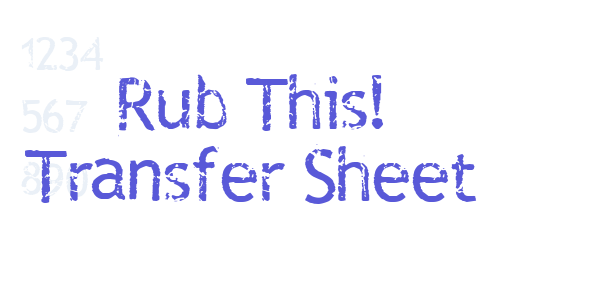 Rub This! Transfer Sheet font free