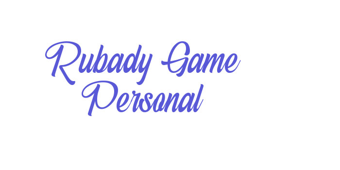 Rubady Game Personal Font Download