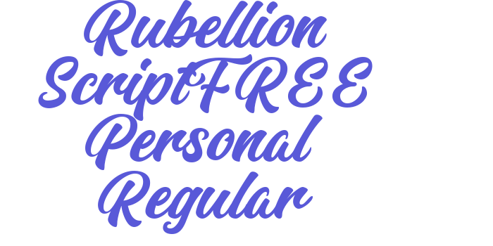 Rubellion Script FREE Personal Regular Font Download