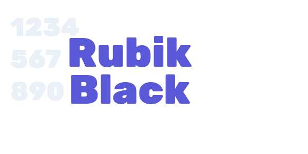 Rubik Black font free