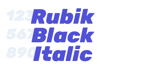 Rubik Black Italic-font-download