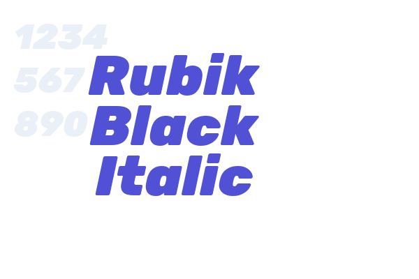 Rubik Black Italic