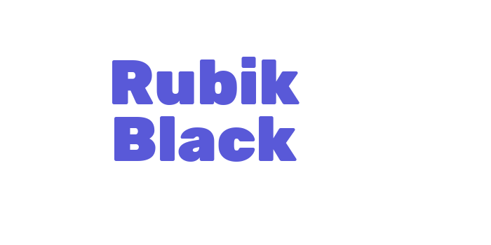 Rubik Black Font Download