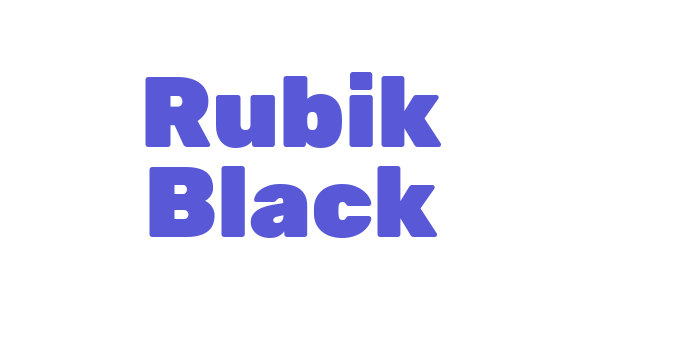 Rubik Black Font