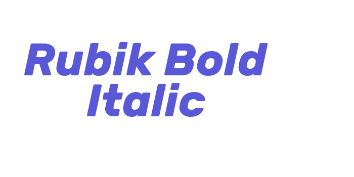 Rubik Bold Italic Font Download