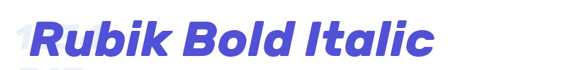 Rubik Bold Italic-font