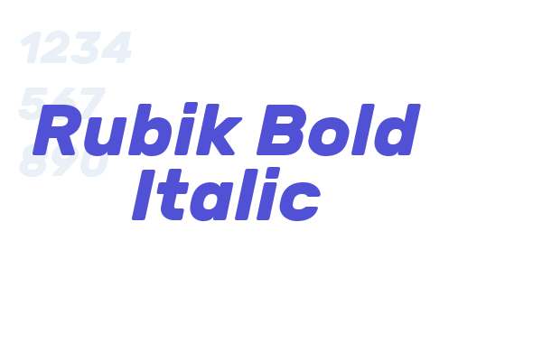Rubik Bold Italic