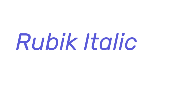 Rubik Italic Font Download