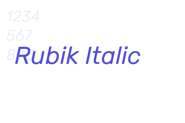 Rubik Italic