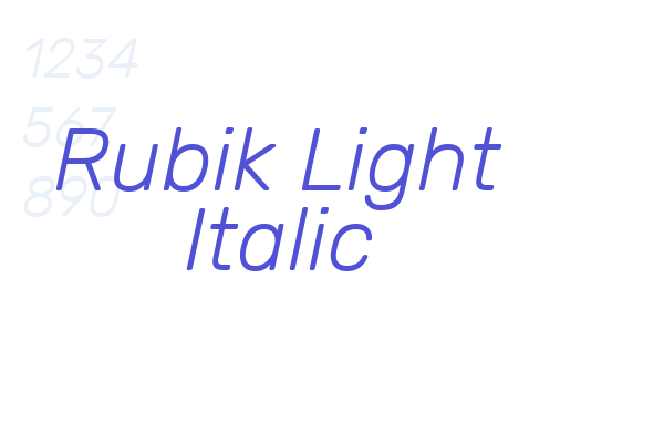 Rubik Light Italic