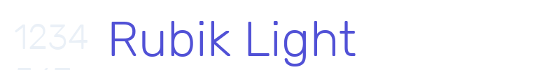 Rubik Light-font
