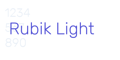 Rubik Light-font-download