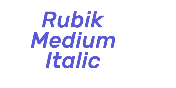 Rubik Medium Italic Font Download