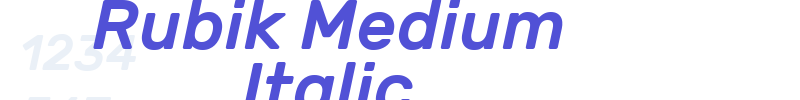Rubik Medium Italic-font