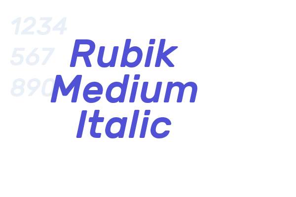 Rubik Medium Italic