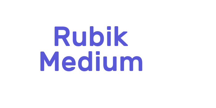 Rubik Medium Font Download