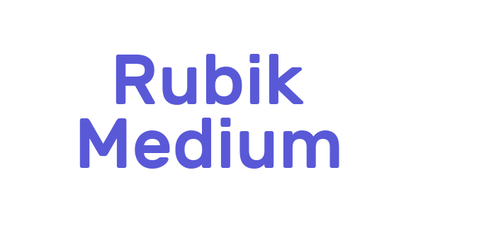 Rubik Medium Font