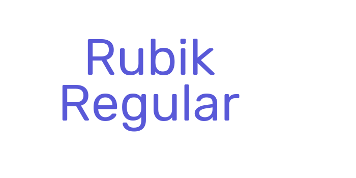 Rubik Regular Font